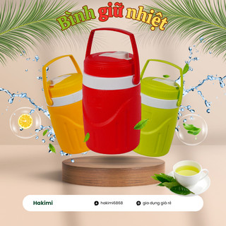 Bình giữ nhiệt nóng lạnh 3L - Bình ủ nhiệt có quai sách tiện lợi