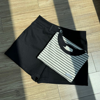Quần short kaki jeans đen