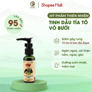  Dầu Gội Tía Tô Vỏ Bưởi A OM Natural Sạch Gàu, Kích Thích Mọc Tóc 50ML