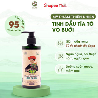 Dầu Gội Đầu Từ Tía Tô Vỏ Bưởi A OM Natural Sạch Gàu Mọc Tóc Thơm 330ml