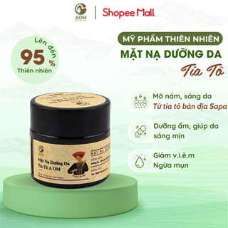  Mặt nạ tía tô dưỡng trắng da A Om Nature Làm Mịn, Sạch Da, Giảm n.á.m 10g