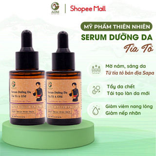 Combo 2 serum nám sáng da tía tô A OM Natural giảm nếp nhăn, cấp ẩm sâu, an toàn cho mẹ bầu 30ml