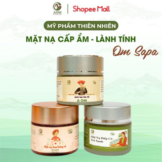 Mặt nạ tía tô dưỡng trắng da A OM NATURAL mask diếp cá, mặt hồng cấp ẩm, giảm mụn thúc đẩy quá trình tái tạo da 50gr