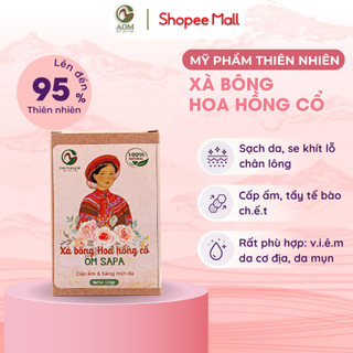 Xà Phòng Hoa Hồng Cổ Sapa A OM NATURAL Dưỡng Sáng Da A Om 110g