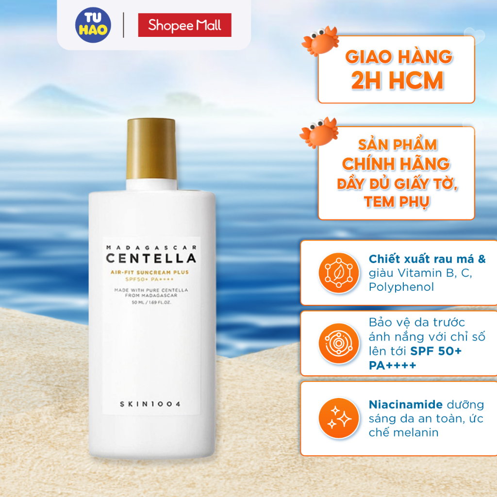 Kem chống nắng Skin1004 Madagascar Centella Suncream SPF50+ PA++++ 50ml