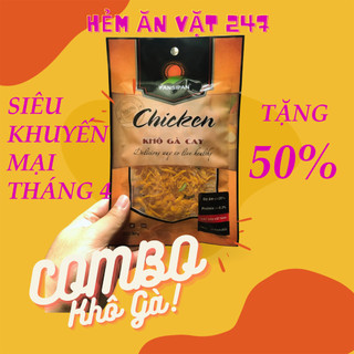 Combo 3 Khô gà cay Chicken thịt gà loại sợi xé đóng gói 50g - Hẻm ăn vặt 247