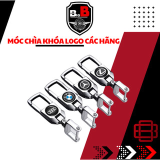 Móc chìa khóa kim loại ô tô xe hơi xe máy có logo các hãng xe ô tô, móc chìa khóa logo theo hãng xe