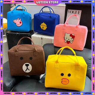  Túi du lịch xách tay túi đựng quần áo cài vali nỉ xốp nhẹ,bền chứa được nhiều đồ tiện dụng Lotida 
