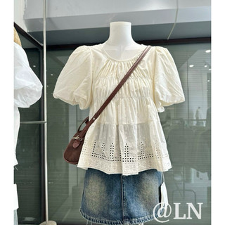 Áo sơ mi thô đũi babydoll qc lr2405