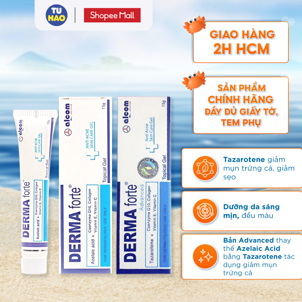 Gel Mờ Thâm Mụn Gamma Derma Forte Giảm Viêm 15g