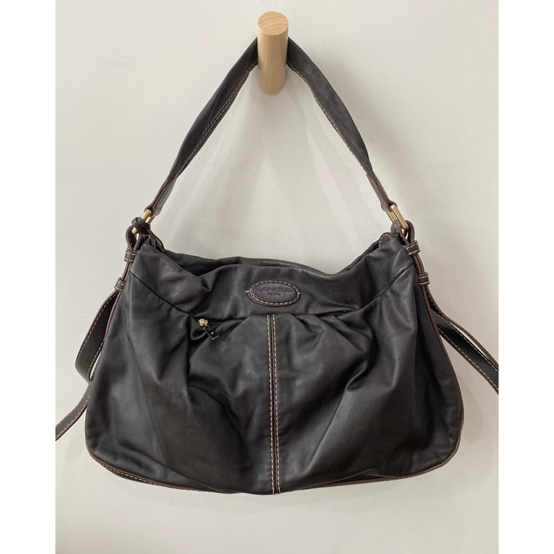LANCEL Paris - Túi da thật si hiệu xịn của Pháp màu nâu socola độ mới cao - secondhand