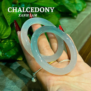 Vòng tay bản hẹ, bản đũa đá mã não xanh lam siêu VIP size từ 51mm đến 58mm