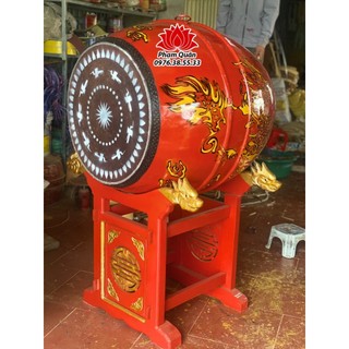 Trống đình chùa, Tống nhà thờ, Trống gỗ mít (mặt 70 x 90)