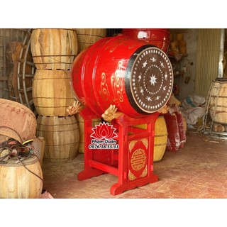 trống trường học, đình chùa, nhà thờ họ lớn đường kính mặt 60cm x 80cm