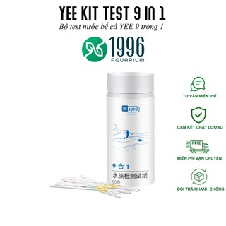 Bộ test nước bể cá YEE 9 trong 1, test ph nước bể cá chuẩn xác (Hộp 50 Que)