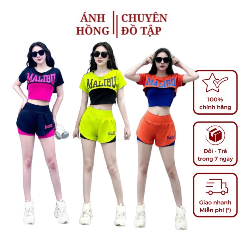 Bộ tập gym nữ, quần áo tập gym yoga aerobic nữ chất đẹp bộ thể thao nữ áo 2 lớp, quần 2 lớp( TS-03 )