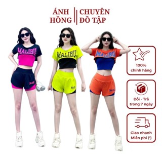 Bộ tập gym nữ, quần áo tập gym yoga aerobic nữ chất đẹp bộ thể thao nữ áo 2 lớp, quần 2 lớp( TS-03 )