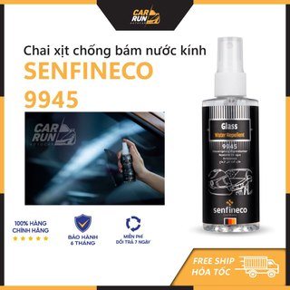 Xịt chống bám nước kính ô tô Senfineco 9945 100ml, phủ nano kính ô tô tạo hiệu ứng hoa sen tăng tầm nhìn cho tài xế