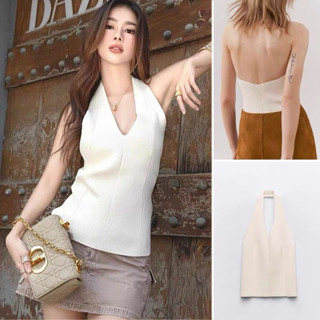 (sẵn) ÁO Cổ V LEN BODY ÔM ZARA XUẤT