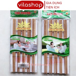 Đũa tre cao phong, combo 10 đôi đũa tre việt nam chất lượng cao bền đẹp tiện lợi