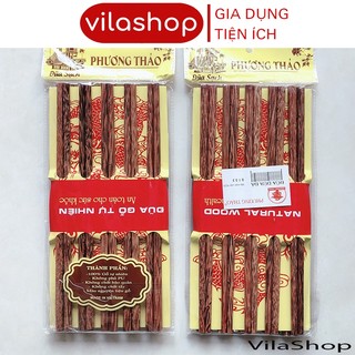 Đũa gỗ cao cấp, combo 10 đôi đũa dừa đá phương thảo - hàng việt nam chất lượng cao bền đẹp tiện lợi