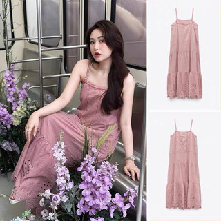 (sẵn M/L)ĐẦM 2 DÂY MAXI XÒE ZARA XUẤT