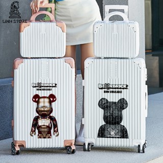  Vali Nội Địa Trung Hình gấu Be@rBrick 4 bánh xe quay 360 độ Trọng lượng nhẹ 4 bánh xe quay 360 