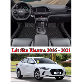 Lót Sàn 2 Lớp Hyundai Elantra 2016 - 2021 Chất Liệu Nhựa Cao Cấp , Hàng Loại Dày Nhập Nội Địa Trung