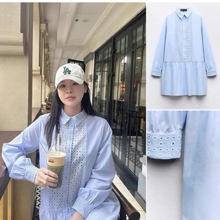 (sẵn M/L)VÁY SƠ MI HỌA TIẾT ZARA XUẤT