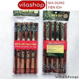 Đũa gỗ cẩm lai cao cấp, combo 10 đôi đũa cẩm khảm đá thiên duy, hàng việt nam chất lượng cao