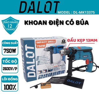 Máy khoan điện dalot dl-mk13375 đầu kẹp 13mm - máy khoan bê tông gsb 13mm - máy khoan điện 13re