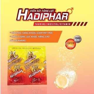 Vỉ 4 viên sủi tăng lực hadiphar.