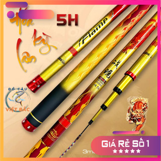 [ Cần Câu ] Cần câu tay Hoả Kỳ Lân độ cứng 5H, câu đơn câu đài tặng kèm ngọn phụ