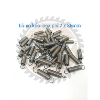 Lò xo kéo inox phi 7 dài 35mm, sợi 0.8mm