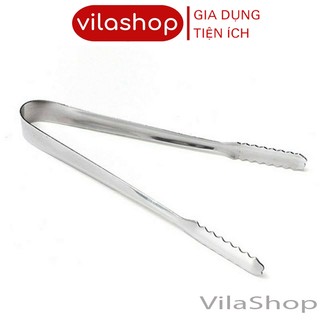Kẹp Gắp Đá, Kẹp Thức Ăn Chất Liệu Inox, Gắp Đồ Nóng Lạnh An Toàn Tiện Dụng