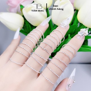 nhẫn bạc ta , kiểu dáng xoắn nhẹ - TÂN BẠC STORE