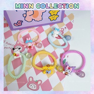 Dây cột tóc, buộc tóc nữ lò xo hoạt hình đẹp hottrend màu pastel dễ thương phong cách Hàn Quốc