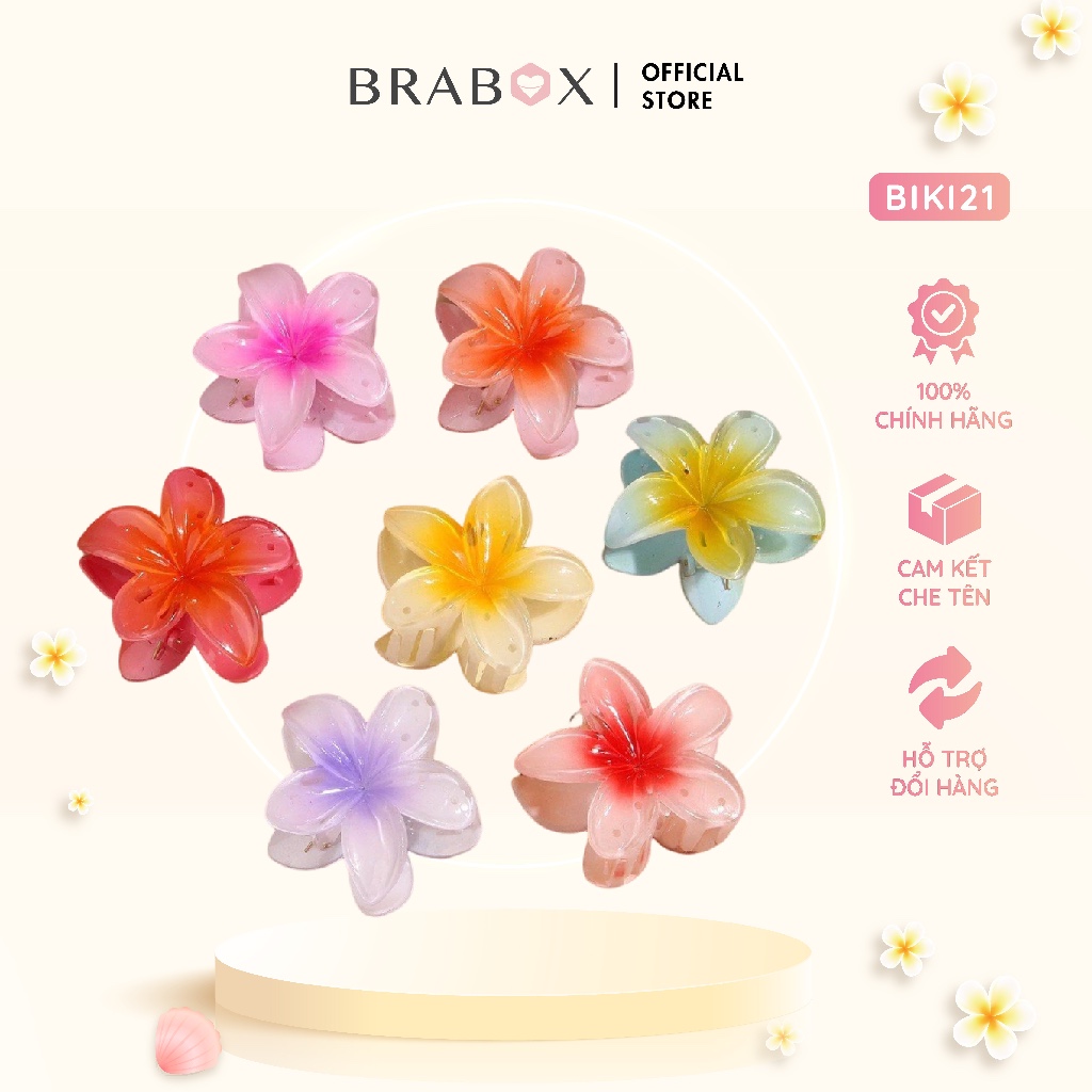 Kẹp tóc hoa sứ size 8cm BRABOX
