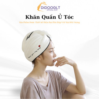 Khăn quấn ủ tóc lau khô siêu tốc, khăn lau khô tóc có nút cài chắc chắn, chất liệu cotton mềm mại, siêu thấm nước