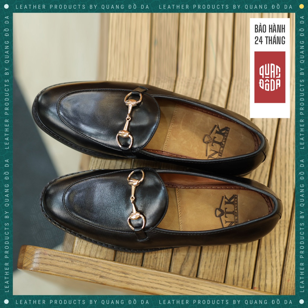 Giày lười nam Đế Gỗ Phíp, giày nam da thật horsebit loafer sang trọng thanh lịch LFP_01D, bảo hành 24 tháng