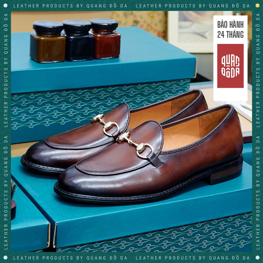 Giày lười nam Đế Gỗ Phíp, giày nam da thật horsebit loafer sang trọng thanh lịch LFP_01D, bảo hành 24 tháng