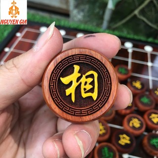 Quân cờ tướng cao cấp gỗ Hương 2 mặt đường kính 4,0 cm siêu bền đẹp bảo hành 12 tháng