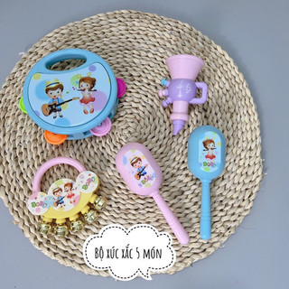 Đồ chơi xúc xắc lục lạc 5 món cho bé baostore