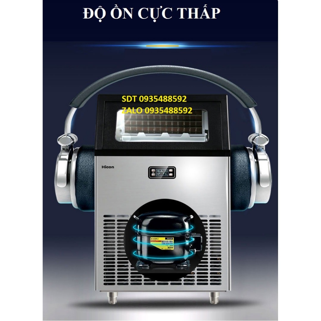 Máy làm đá viên Hicon 68kg HZB 60-Hàng chính hãng-Bảo hành 12 tháng