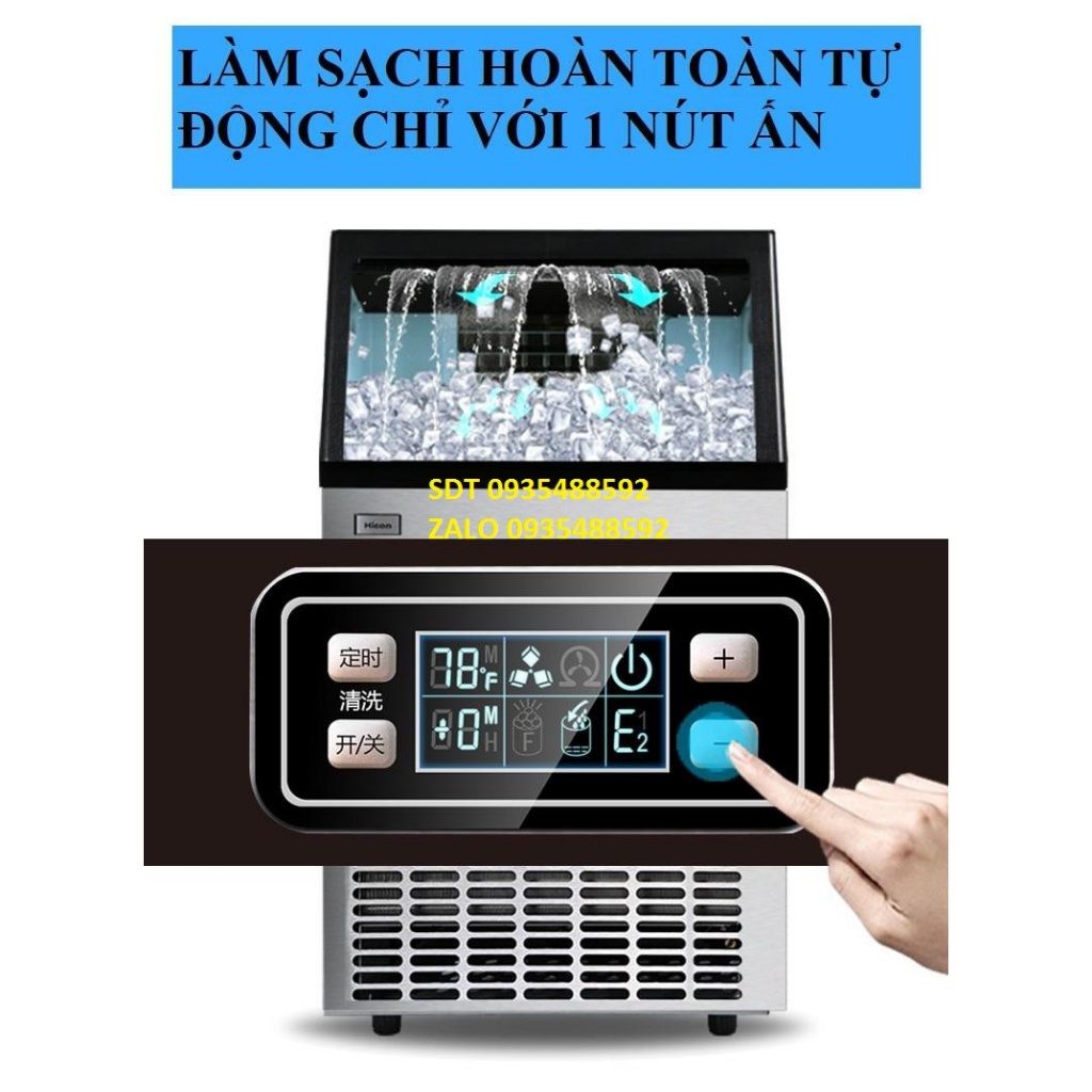 Máy làm đá viên Hicon 68kg HZB 60-Hàng chính hãng-Bảo hành 12 tháng