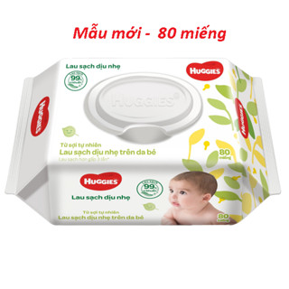 Khăn giấy ướt Huggies 80 tờ không mùi cho trẻ sơ sinh, Date mới nhất
