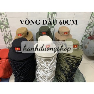 Nón tai bèo vòng đầu 60cm, mũ tai bèo mùa hè xanh, mũ Việt Nam tình nguyện viên vành rộng 6,5cm