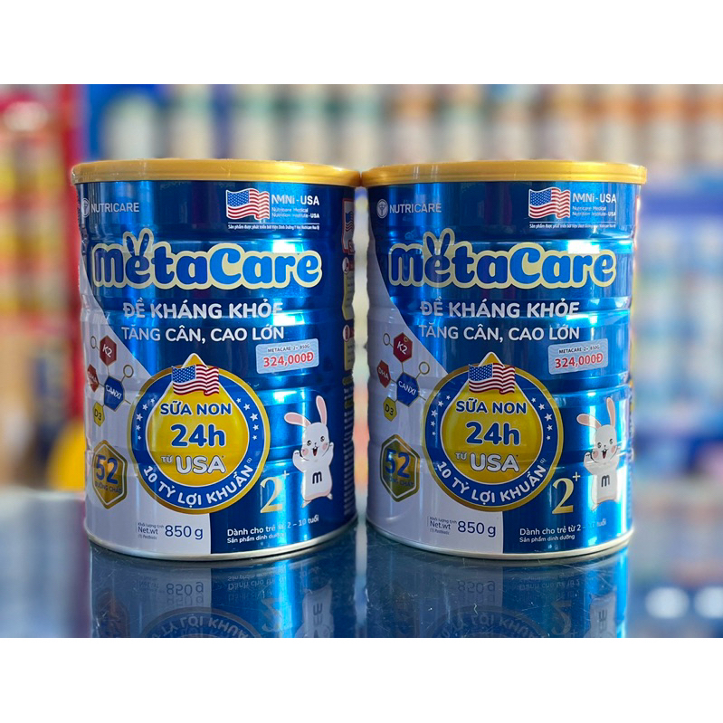 [Combo 2 Lon] Sữa Bột Nutricare Metacare 2+ (850g)