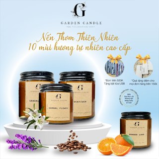 Nến thơm phòng garden candle cao cấp 10 mùi hương , nến thơm quà tặng, 100% organic