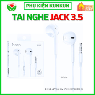 Tai nghe có dây Hoco M101 jack 3.5  - Hàng chính hãng âm bass to rõ, có mic đàm thoại 